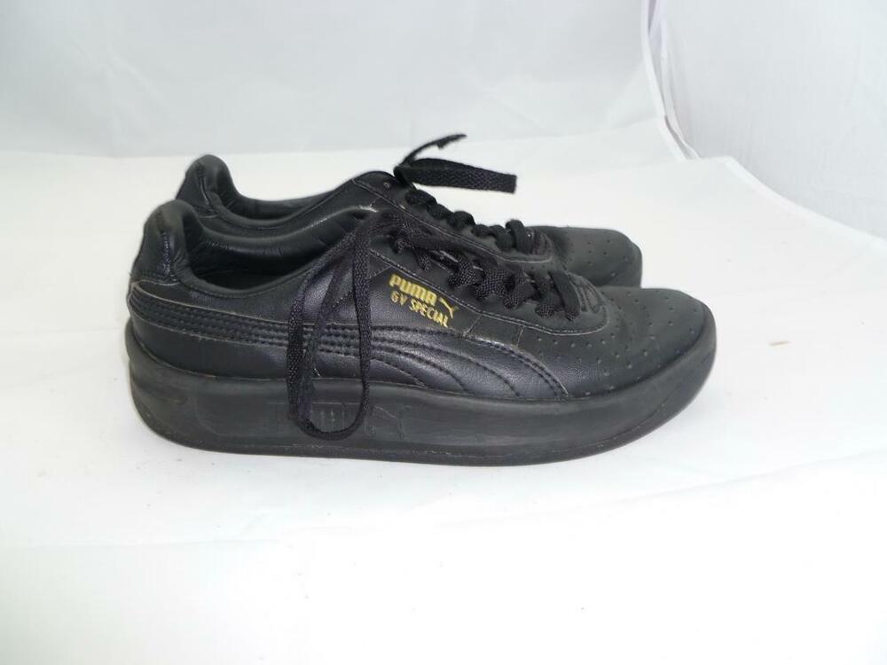 PUMA GV SPECIAL USED SZ 5/ EU 37 YOUTH/MAN BLACK FAUX LEATHER SNEAKERS